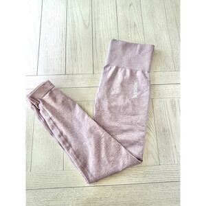 Gymshark Adapt Seamless Leggings Dusky Pink Women's Small High Rise Workout EUC